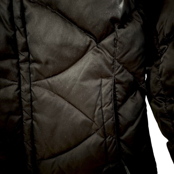 North Face Aconcagua 550 Puffer Down Coat Black Satin Quilted Jacket Size Small - Picture 7 of 12